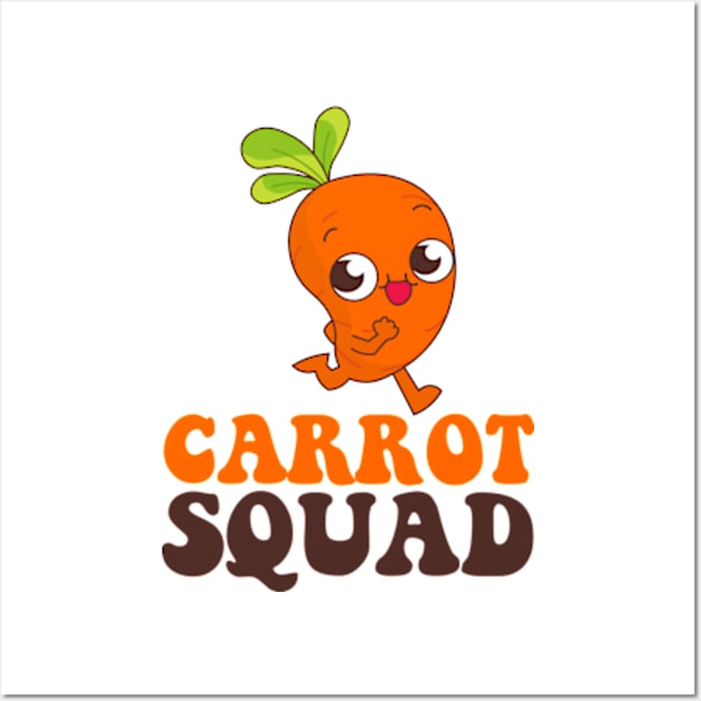 Carrots Squad Funny Carrots Lover Wall Art by Atelier Djeka